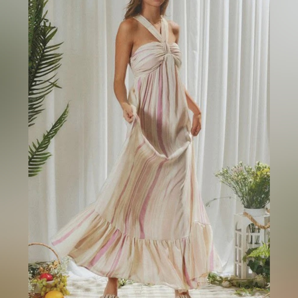 Multi color sleeveless maxi dress - Picture 2 of 5